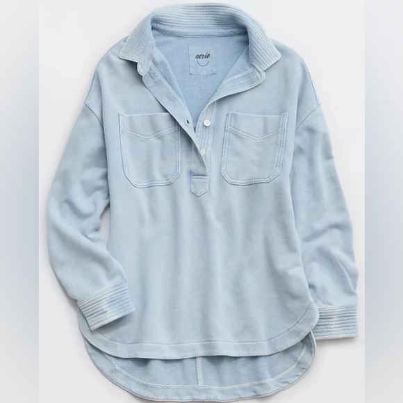 aerie Sweaters - Aerie Popover Polo Sweatshirt